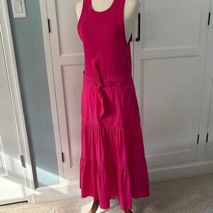 Veronica Beard Austyn Mixed Media Stretch Cotton Dress